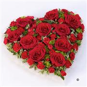 Extra Large Red Rose and Carnation Heart