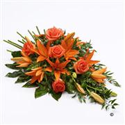 Large Rose and Lily Spray - Orange