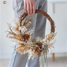 Winter Trending Dried Door Wreath without Lilies